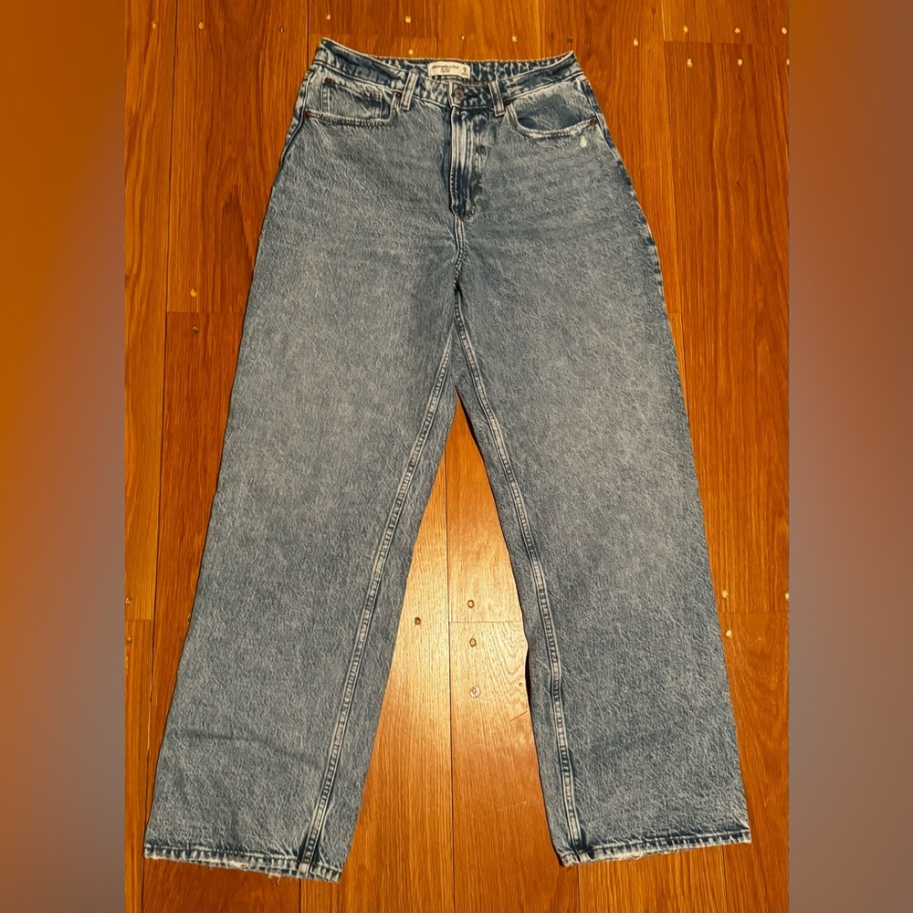 Abercrombie & Fitch Light Blue Wide Leg Jeans